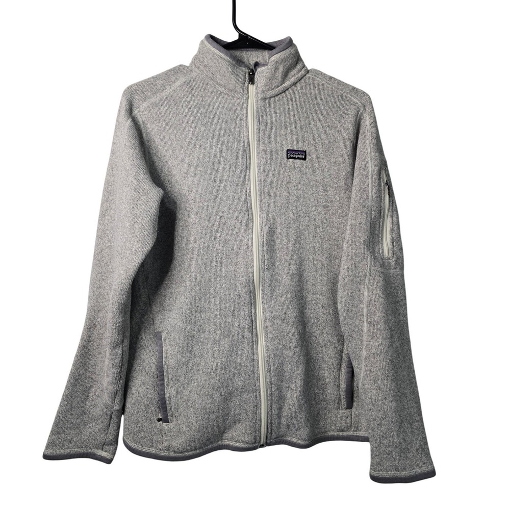 Patagonia Better Sweater Full Zip Jacket Womens Large Gray Fleece 25542 EUC